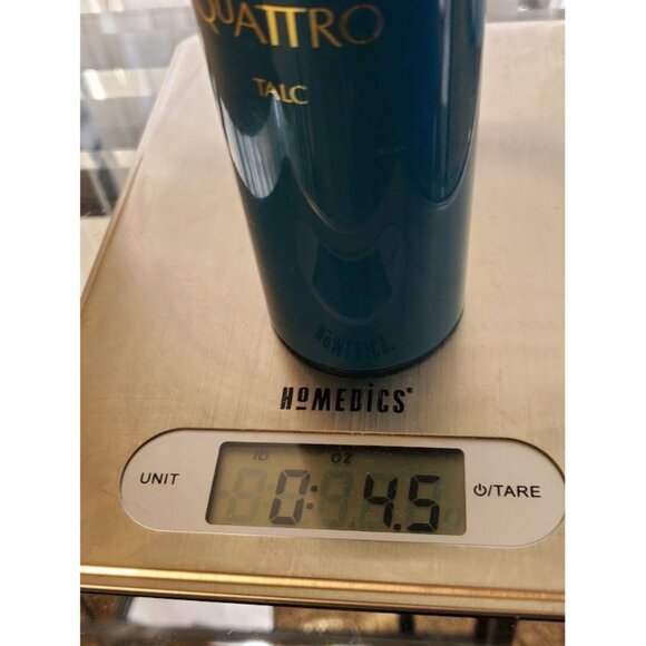 Vintage Mary Kay Quattro Talc for Men 3oz – Classic Blue Container NOS - Picture 3 of 3